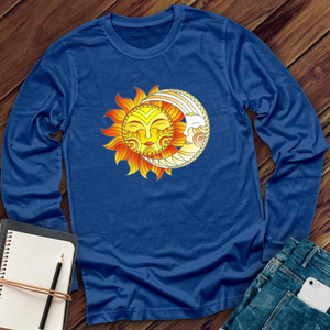 Smiling Sun and Moon Stained Glass Long Sleeve