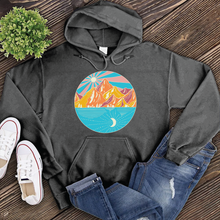 Load image into Gallery viewer, Summer Mountain Sun and Moon Hoodie
