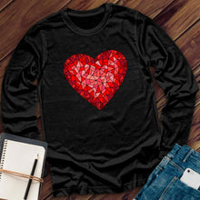 Load image into Gallery viewer, Red Stained Glass Heart Long Sleeve

