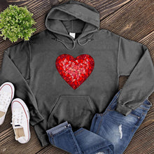 Load image into Gallery viewer, Red Stained Glass Heart Hoodie
