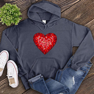 Red Stained Glass Heart Hoodie