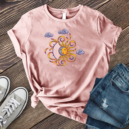 Vibrant Sun And Moon T-shirt