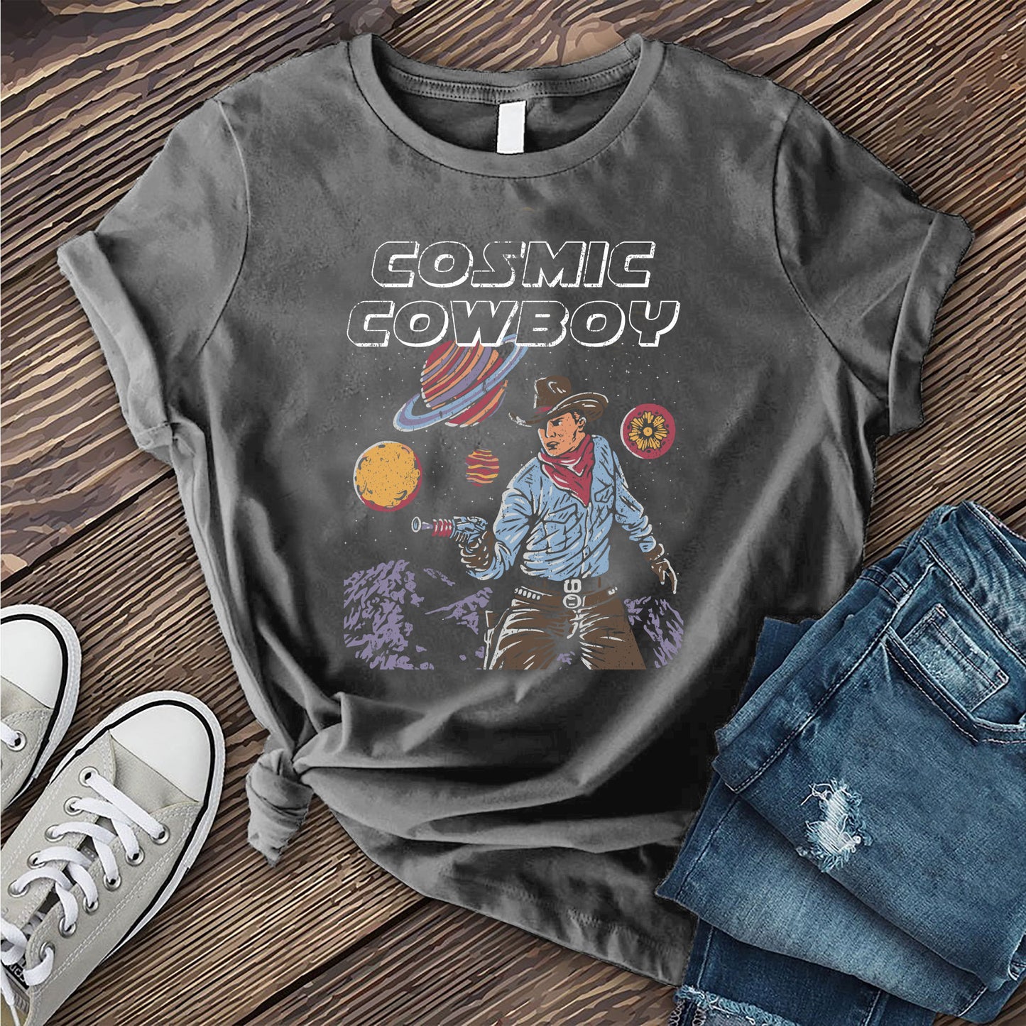 Flat Cosmic Cowboy T-shirt