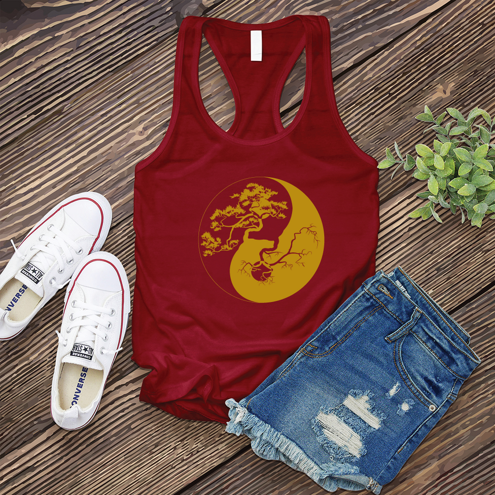 Yin Yang Bonsai Tree Women's Tank Top Image