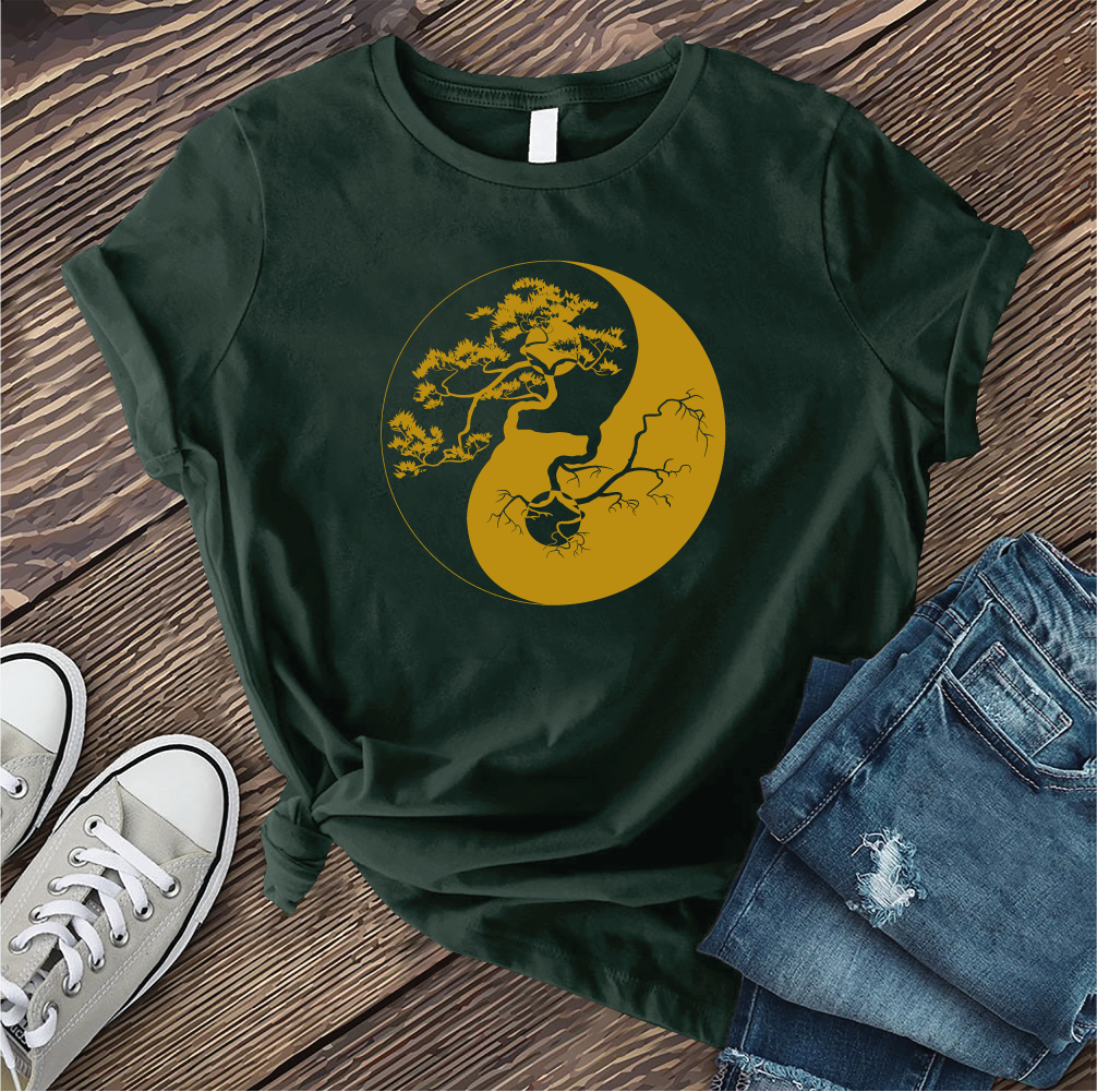 Yin Yang Bonsai Tree T-shirt