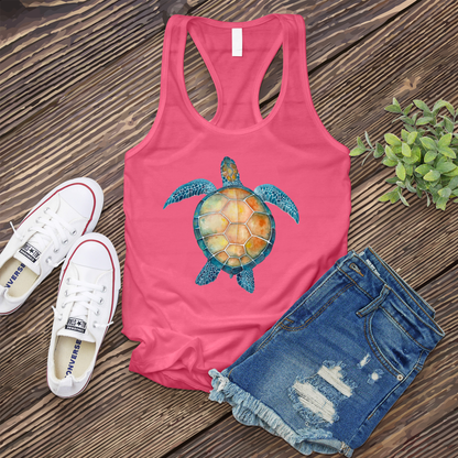 Ocean Turtle Watercolor Women's Tank Top