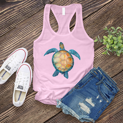 Ocean Turtle Watercolor Women's Tank Top