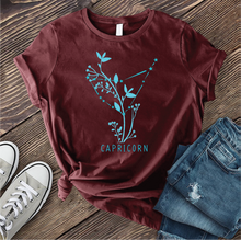 Load image into Gallery viewer, Capricorn Floral Constellation T-shirt

