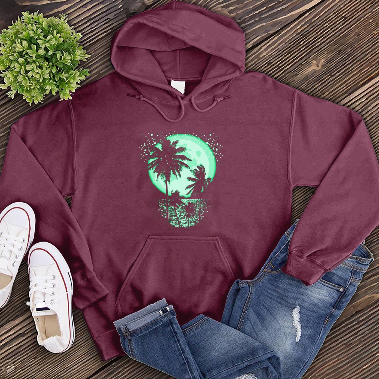Cosmic Palm Tree Hoodie