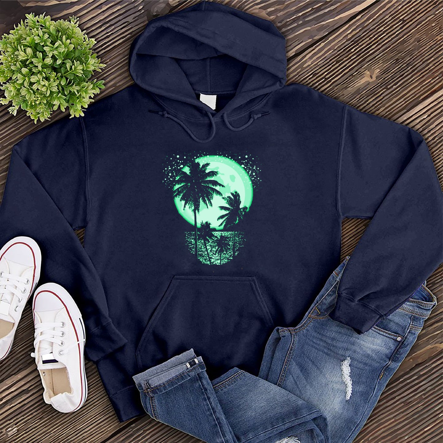 Cosmic Palm Tree Hoodie