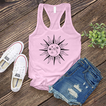 Smiling Sun and Moon Women's Tank Top