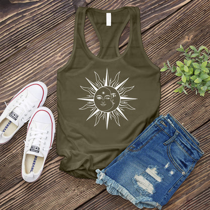Smiling Sun and Moon Women's Tank Top