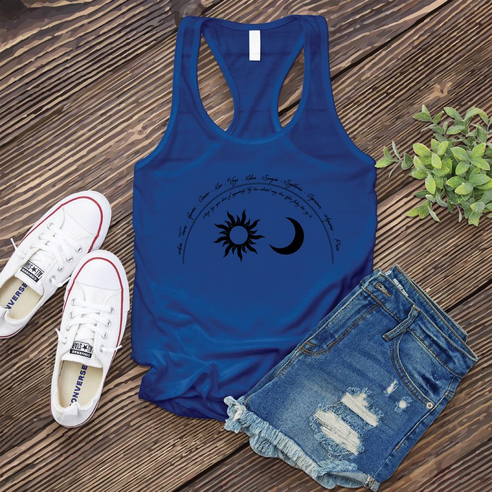 Zodiac Sun and Moon Women's Tank Top Image