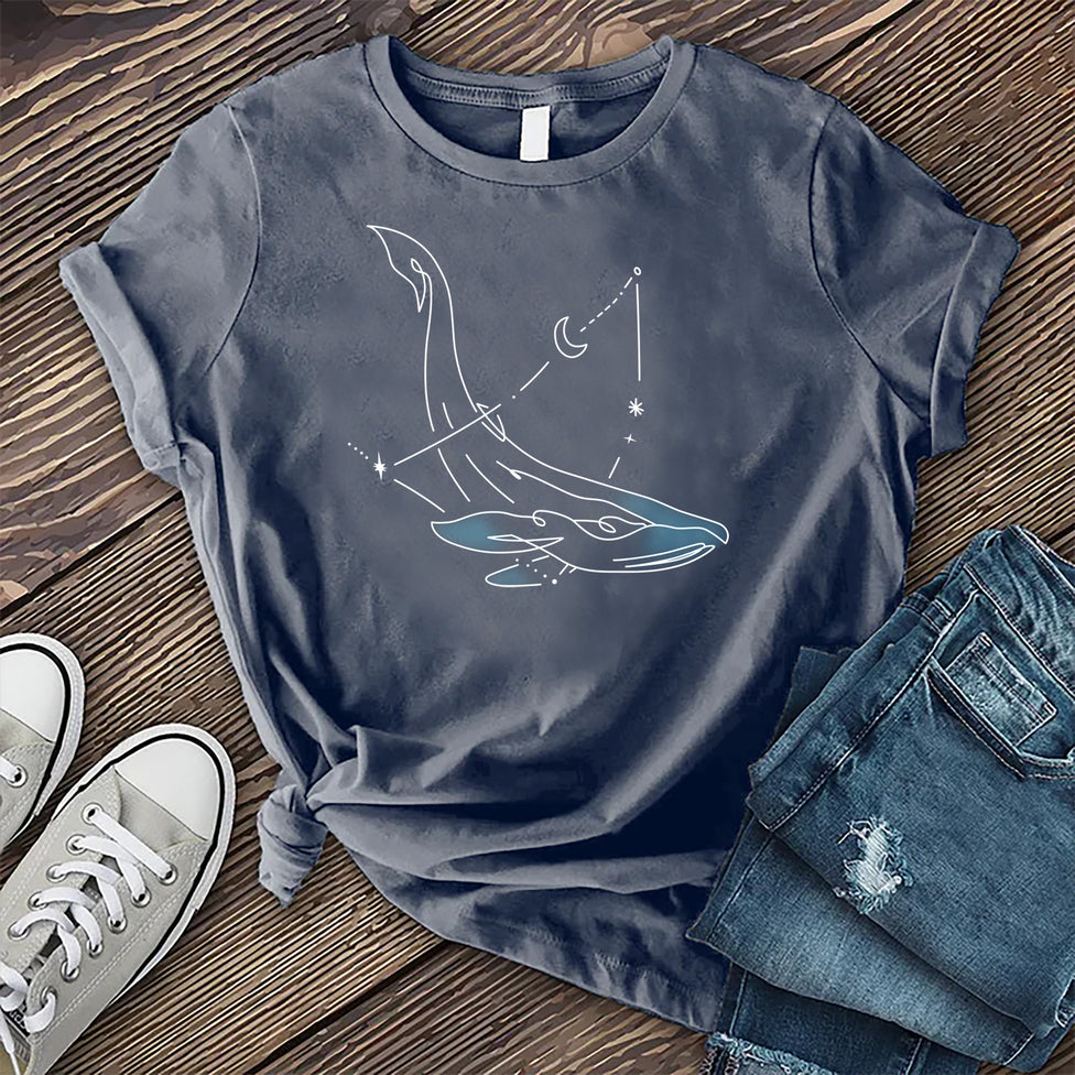 Capricorn Whale Constellation T-Shirt Image