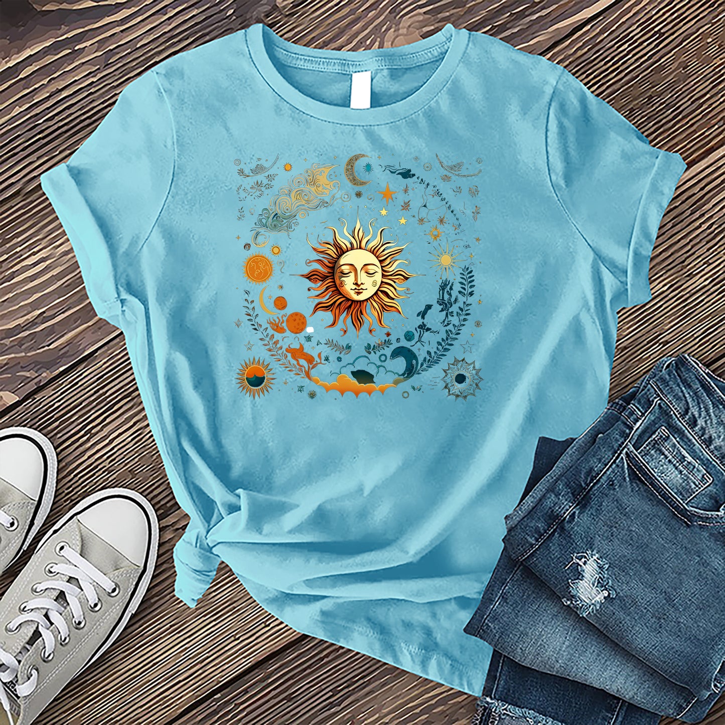 Cosmic Sun and Elements T-shirt