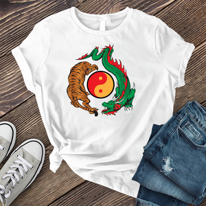Tiger and Dragon Yin Yang T-shirt