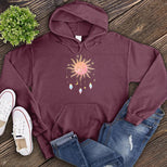 Pink Sun with Drop Crystals Hoodie's Image