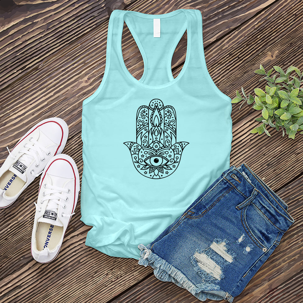 Cosmic Hamsa Eye Women's Tank Top Image