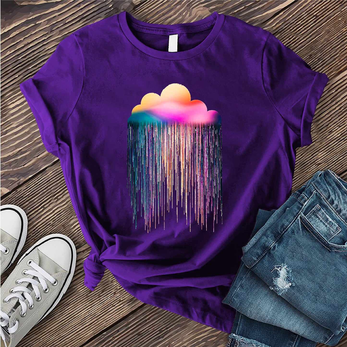 Rainbow Rain Storm T-Shirt