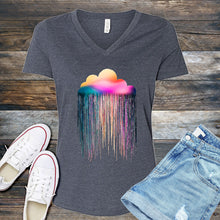 Load image into Gallery viewer, Rainbow Rain Storm V-Neck
