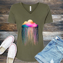 Load image into Gallery viewer, Rainbow Rain Storm V-Neck
