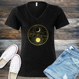 Sun and Moon Yin Yang V-Neck's Image