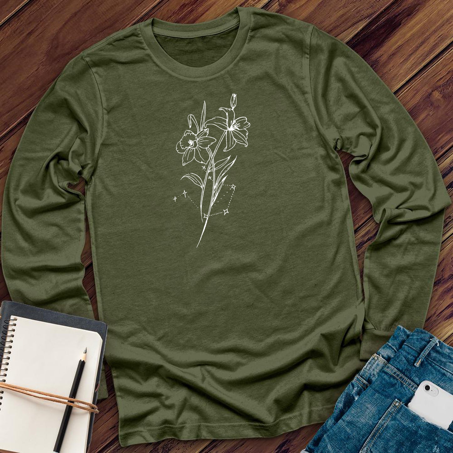 Libra Floral Constellation Long Sleeve