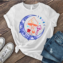 Load image into Gallery viewer, Lunar Phase Cosmic Mushroom Moon T-shirt
