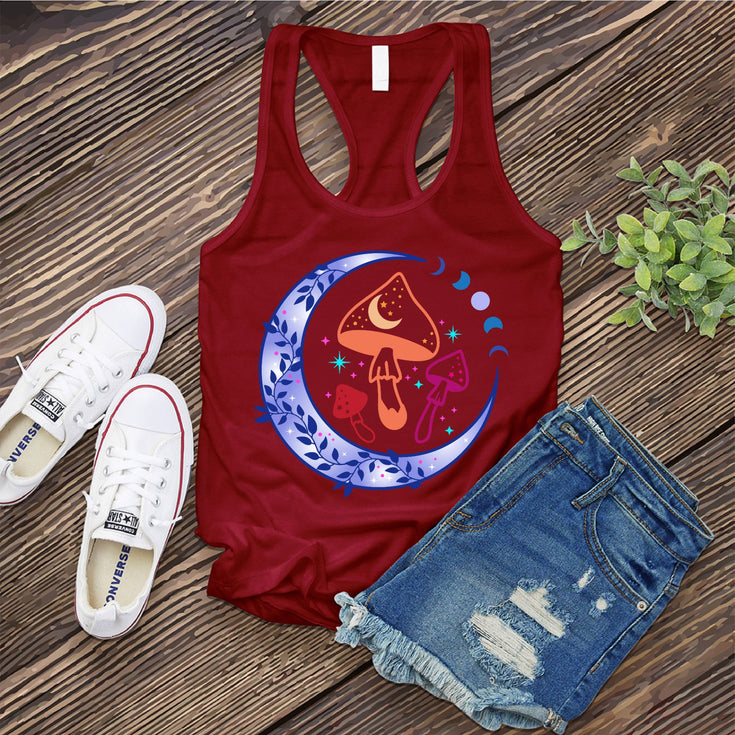 Lunar Phase Cosmic Mushroom Moon Women's Tank Top's Image