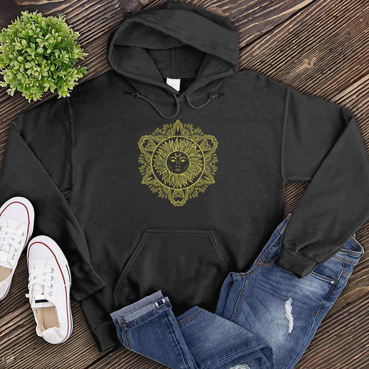 Hand-drawn Bohemian Sun Hoodie's Image