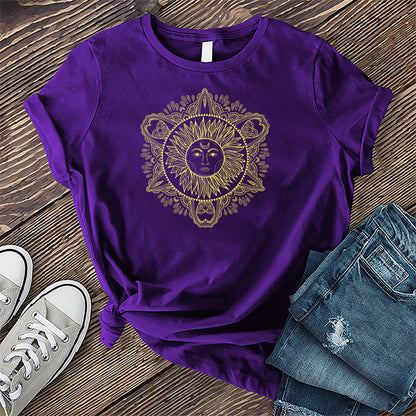 Hand-drawn Bohemian Sun T-shirt
