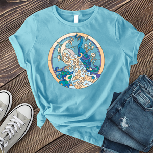 Peacocks Stained Glass T-shirt