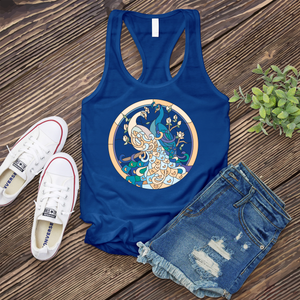 Peacocks Stained Glass Women's Tank Top
