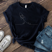 Load image into Gallery viewer, Line Art Spaceship T-shirt
