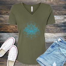 Load image into Gallery viewer, Ornate Lotus V-Neck
