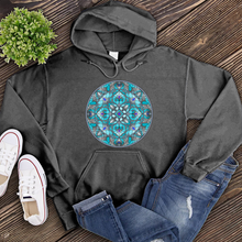 Load image into Gallery viewer, Teal Stained Glass Hoodie
