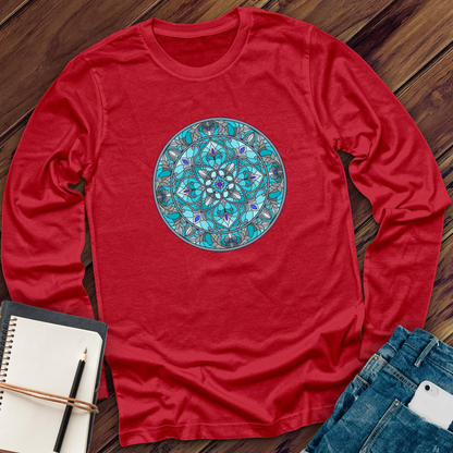 Teal Stained Glass Long Sleeve