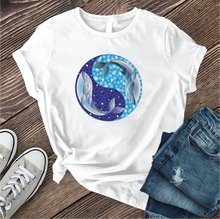 Load image into Gallery viewer, Whale Stained Glass Ying Yang T-shirt
