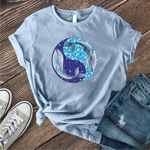 Whale Stained Glass Ying Yang T-shirt