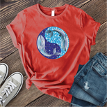 Whale Stained Glass Ying Yang T-shirt's Image