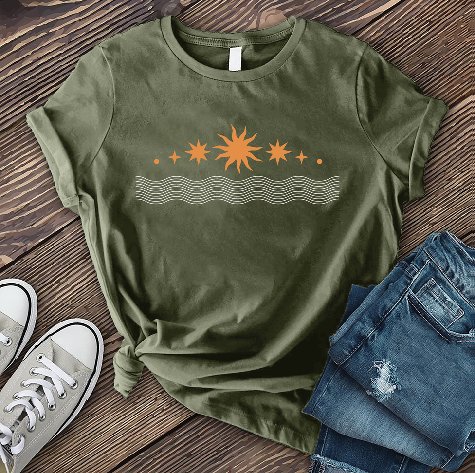 Sun and Waves T-Shirt Image