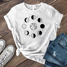 Load image into Gallery viewer, Phases of The Moon T-shirt
