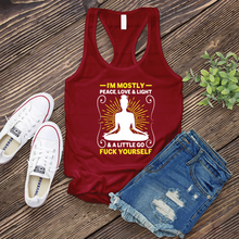 Load image into Gallery viewer, I&#39;m Mostly Peace, Love, and Light Women&#39;s Tank Top
