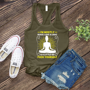I'm Mostly Peace, Love, and Light Women's Tank Top
