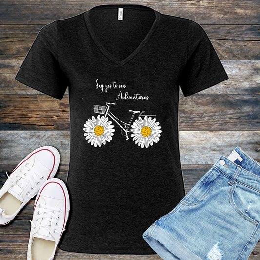 Say Yes To New Adventures V-Neck