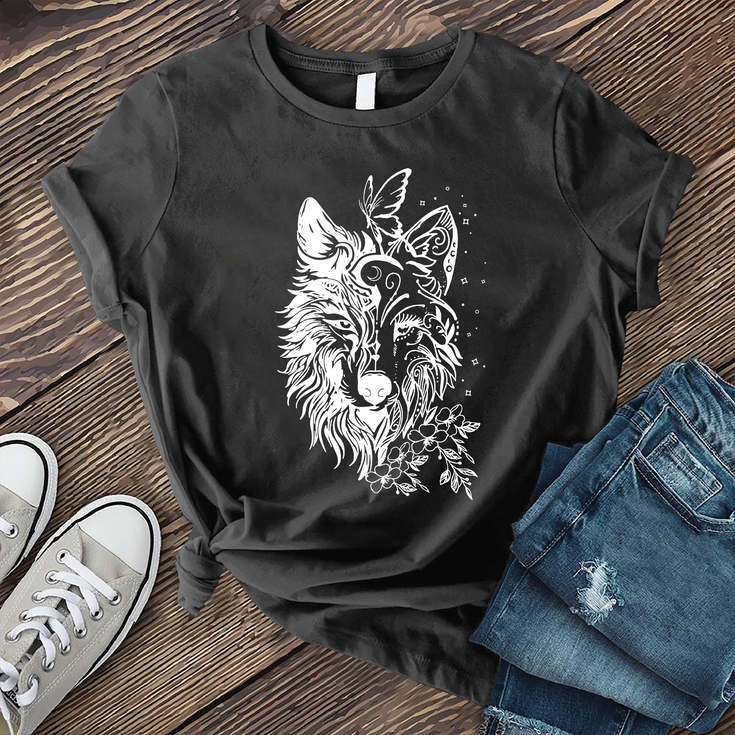 Floral Wolf T-shirt's Image