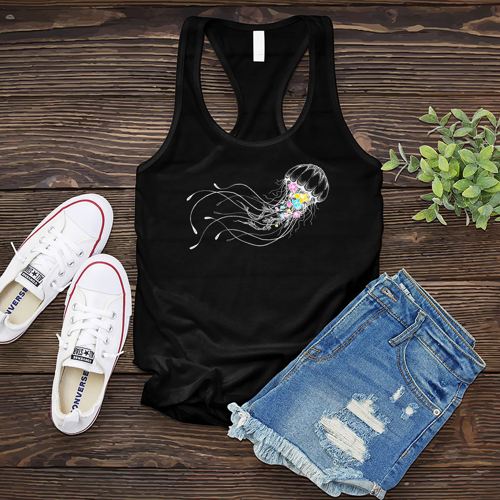 Floral Jellyfish Women's Tank Top Image