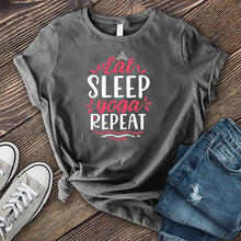 Load image into Gallery viewer, Eat Sleep Yoga Repeat T-shirt
