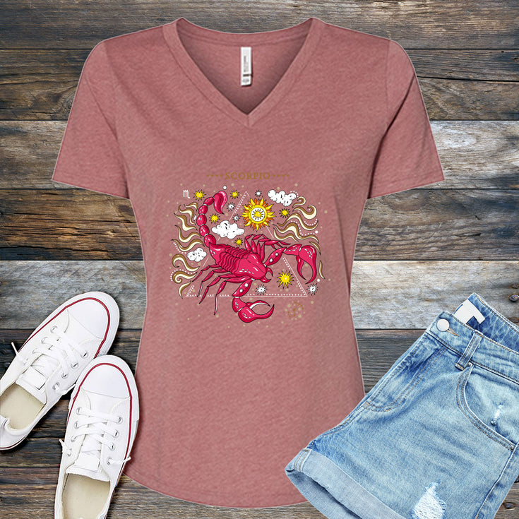 Pink Scorpio V-Neck's Image