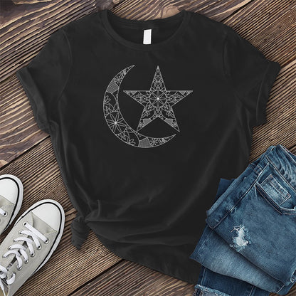 Large Star And Moon Mandala T-shirt
